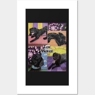 Zen Moves Yoga Dog Posters and Art